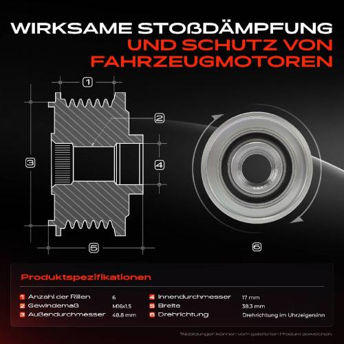 1x Generatorfreilauf Lichtmaschine für Opel Movano Renault Mitsubishi Nissan Volvo Bild 1x Generatorfreilauf Lichtmaschine für Opel Movano Renault Mitsubishi Nissan Volvo