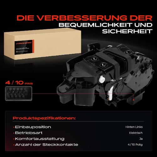1x Türschloss Hinten Links für Ford Galaxy Mondeo IV Stufenheck Turnier Van S-Max 1.6L 2.5L 2006-2015 Bild 1x Türschloss Hinten Links für Ford Galaxy Mondeo IV Stufenheck Turnier Van S-Max 1.6L 2.5L 2006-2015