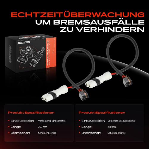 2x Warnkontakt Bremsbelagverschleiß Vorderachse für Porsche 944 2.5L 2.7L 1981-1990 Bild 2x Warnkontakt Bremsbelagverschleiß Vorderachse für Porsche 944 2.5L 2.7L 1981-1990