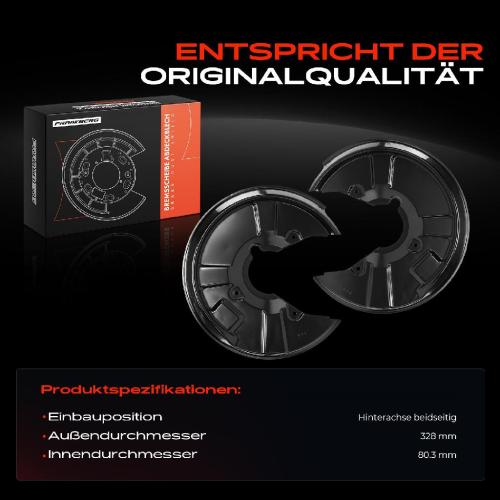 2x Ankerblech Bremsscheibe Hinterachse Beidseitig für Audi A4 8E2 8EC 8E5 8ED 8H Seat Exeo 3R Bild 2x Ankerblech Bremsscheibe Hinterachse Beidseitig für Audi A4 8E2 8EC 8E5 8ED 8H Seat Exeo 3R