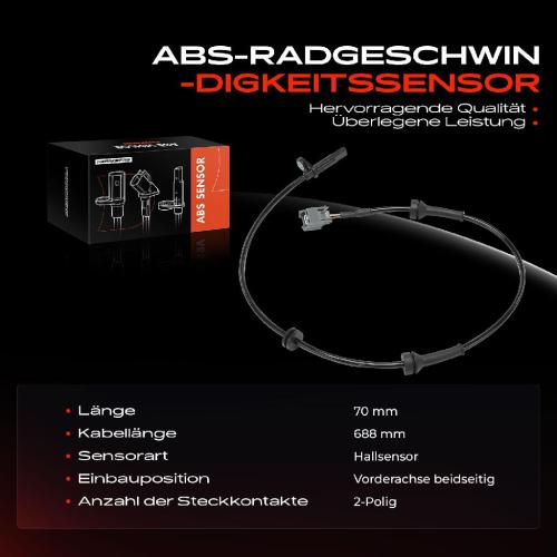 Frankberg 1x ABS Sensor Vorderachse beidseitig für Nissan Qashqai II SUV Renault Kadjar 1.2L 1.3L 1.5L Bj ab 2013 Bild Frankberg 1x ABS Sensor Vorderachse beidseitig für Nissan Qashqai II SUV Renault Kadjar 1.2L 1.3L 1.5L Bj ab 2013