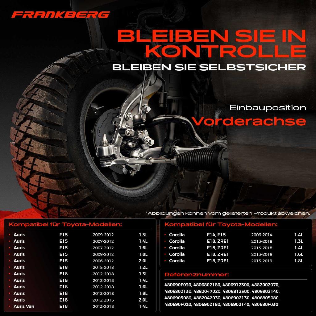 1x Querlenker Satz Vorderachse für Toyota Auris Kombi Van Kasten/Schrägheck Corolla Stufenheck 1.2L 2006-2019