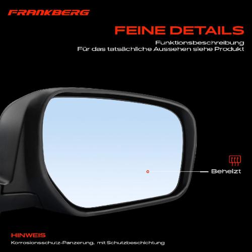Frankberg 1x Außenspiegel Rechts für Renault Koleos I HY 2.0L 2.5L 2011-2014 Bild Frankberg 1x Außenspiegel Rechts für Renault Koleos I HY 2.0L 2.5L 2011-2014
