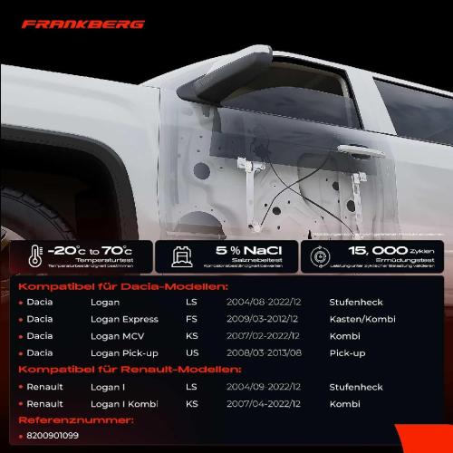 Frankberg 1x Fensterheber Vorne Links für Dacia Renault Logan LS_ US_ FS_ KS_ Bild Frankberg 1x Fensterheber Vorne Links für Dacia Renault Logan LS_ US_ FS_ KS_