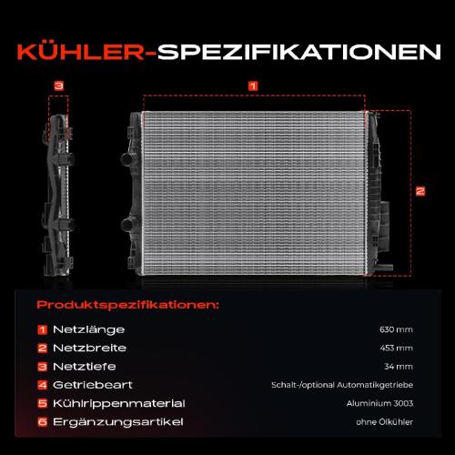 1x Kühler Wasserkühler Motorkühler für Renault Grand Scénic II Megane II Coupé-Cabriolet Bild 1x Kühler Wasserkühler Motorkühler für Renault Grand Scénic II Megane II Coupé-Cabriolet