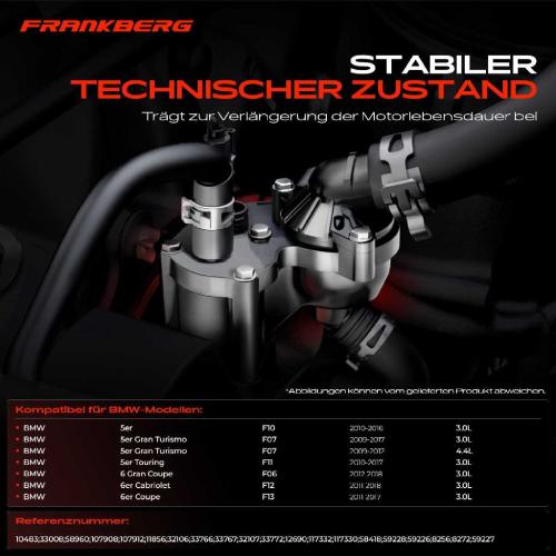 1x Thermostat Kühlmittel für BMW 5er F10 F18 Gran Turismo F07 F11 6er Gran F06 F12 Bild 1x Thermostat Kühlmittel für BMW 5er F10 F18 Gran Turismo F07 F11 6er Gran F06 F12