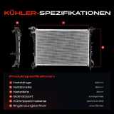 1x Kühler Wasserkühler Motorkühler für Fiat Tipo 356 1.3L 1.4L 1.6L Bj ab 2015