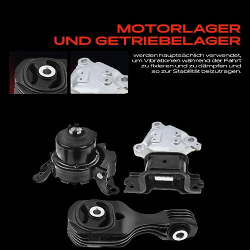 1x Getriebelagerlager Motorlager Drehmomentstützlager Vorne und Hinten für Honda HR-V RU 1.5L 2015-2024 Bild 1x Getriebelagerlager Motorlager Drehmomentstützlager Vorne und Hinten für Honda HR-V RU 1.5L 2015-2024