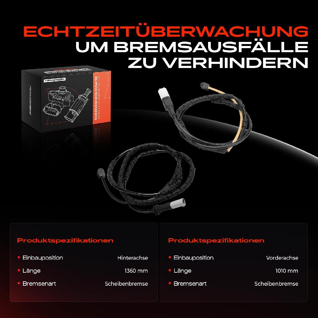2x Warnkontakt Bremsbelagverschleiß Vorne Hinten für BMW Z4 Roadster E89