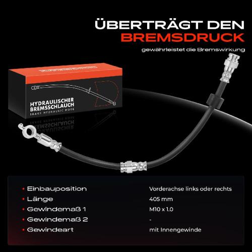 Frankberg 1x Bremsschlauch Bremsschläuche Vorderachse Links oder Rechts für Mazda 323 F P S V VI BA Premacy Bild Frankberg 1x Bremsschlauch Bremsschläuche Vorderachse Links oder Rechts für Mazda 323 F P S V VI BA Premacy
