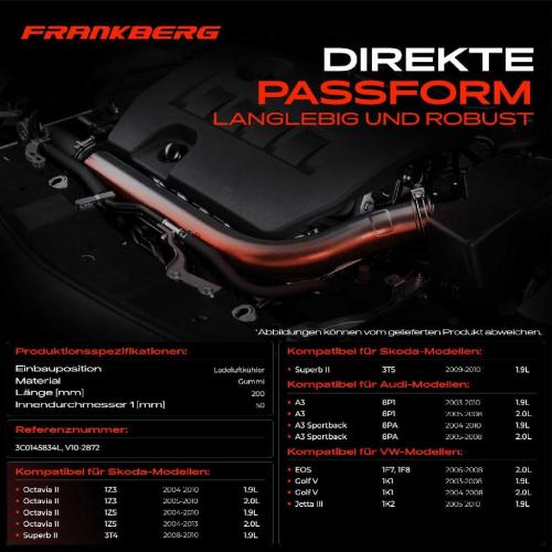 1x Kühlerschlauch Turboschlauch für VW Golf Passat Touran Audi A3 Sportback Skoda Octavia II Superb II Bild 1x Kühlerschlauch Turboschlauch für VW Golf Passat Touran Audi A3 Sportback Skoda Octavia II Superb II