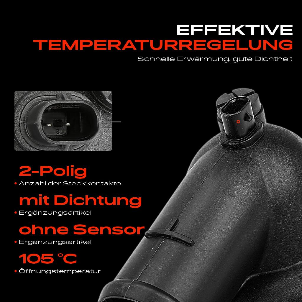 1x Thermostat Kühlmittel für VW Touareg Audi A6 Allroad Avant 4F A8 Q7 Van 4.2L