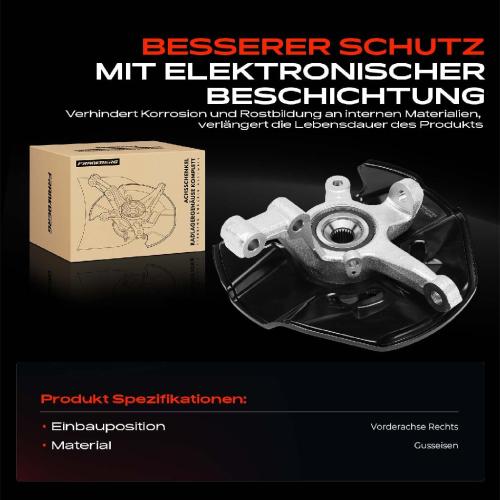 1x Achsschenkel Radlagergehäuse Komplett Vorderachse Rechts für Mercedes-Benz A-Klasse Bild 1x Achsschenkel Radlagergehäuse Komplett Vorderachse Rechts für Mercedes-Benz A-Klasse