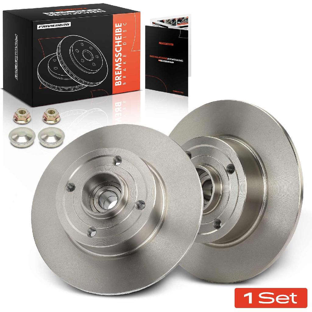 2x Bremsscheiben Hinterachse für Renault Clio III Grandtour Kasten/Schrägheck Megane Bj ab 2002