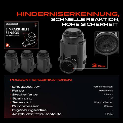 4x Parksensor PDC Sensor Vorne und Hinten für Mercedes-Benz W210 W211 W203 S203 S210 Bild 4x Parksensor PDC Sensor Vorne und Hinten für Mercedes-Benz W210 W211 W203 S203 S210