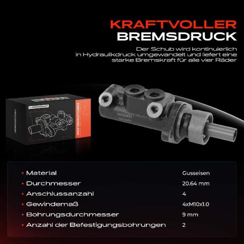 1x Hauptbremszylinder Bremszylinder für VW Golf 2 3 Polo Passat Jetta Lupo Vento Bild 1x Hauptbremszylinder Bremszylinder für VW Golf 2 3 Polo Passat Jetta Lupo Vento