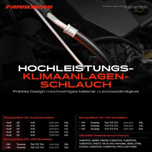 1x Hochdruckleitung Klimaanlage für VW Touareg 7L6 7L7 7LA Audi Q7 4LB Bild 1x Hochdruckleitung Klimaanlage für VW Touareg 7L6 7L7 7LA Audi Q7 4LB