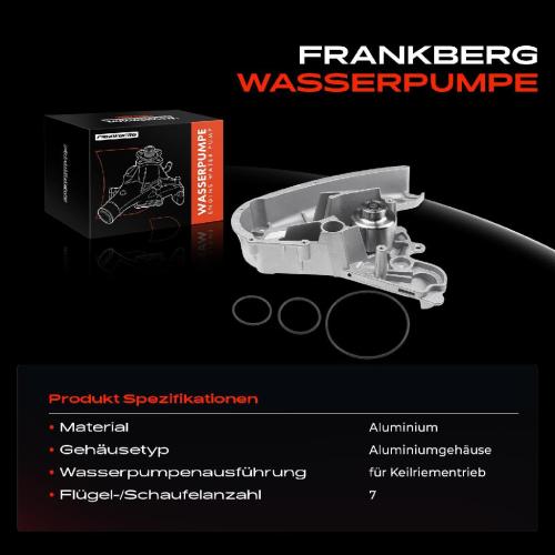 Frankberg 1x Wasserpumpe Kühlwasserpumpe für Fiat Ducato Iveco 244 250 Daily III IV V Bus Kasten 2.3L Bild Frankberg 1x Wasserpumpe Kühlwasserpumpe für Fiat Ducato Iveco 244 250 Daily III IV V Bus Kasten 2.3L