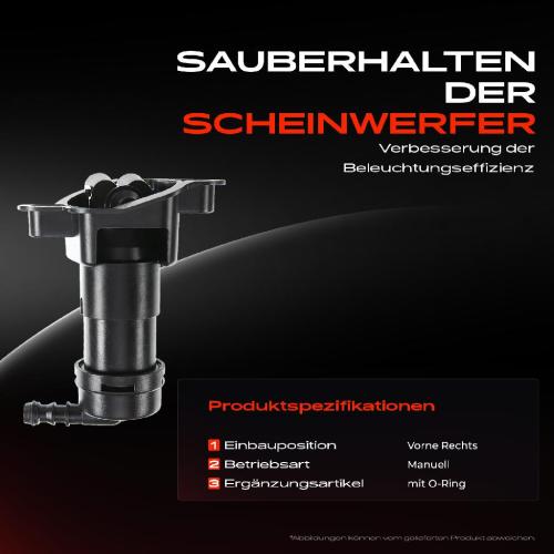 1x Scheinwerferreinigung Waschwasserdüse Vorne Rechts für Audi A4 8E B7 2004-2008 Bild 1x Scheinwerferreinigung Waschwasserdüse Vorne Rechts für Audi A4 8E B7 2004-2008