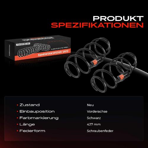 Frankberg 2x Fahrwerksfeder Vorderachse für Peugeot 308 SW I 3008 5008 Citroën C4 II 1.6L Bild Frankberg 2x Fahrwerksfeder Vorderachse für Peugeot 308 SW I 3008 5008 Citroën C4 II 1.6L