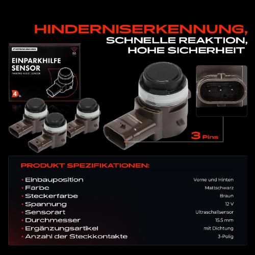 Frankberg 4x Parksensor PDC Sensor Vorne und Hinten für Audi A3 A4 A5 A6 Q3 Q5 TT BMW 2 5 6 7 Bild Frankberg 4x Parksensor PDC Sensor Vorne und Hinten für Audi A3 A4 A5 A6 Q3 Q5 TT BMW 2 5 6 7
