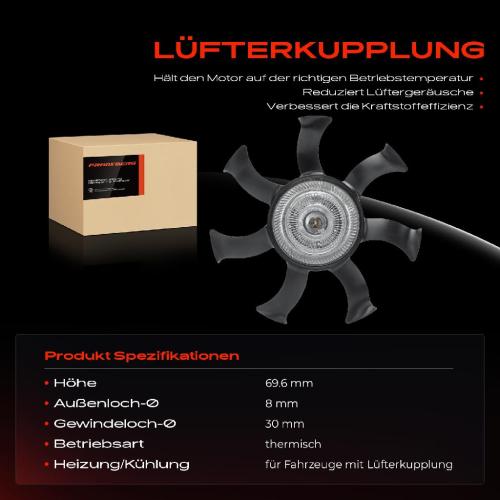 1x Lüfterkupplung Kühlerlüfte für Mercedes-Benz Sprinter 3,5-T 3-T 5-T B906 2006-2013 Bild 1x Lüfterkupplung Kühlerlüfte für Mercedes-Benz Sprinter 3,5-T 3-T 5-T B906 2006-2013