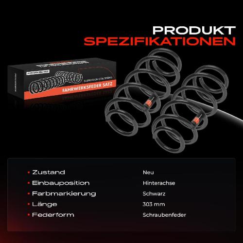 2x Fahrwerksfeder Hinterachse für Toyota IQ J1 1.0L 1.3L 1.4L 2009-2015 Bild 2x Fahrwerksfeder Hinterachse für Toyota IQ J1 1.0L 1.3L 1.4L 2009-2015