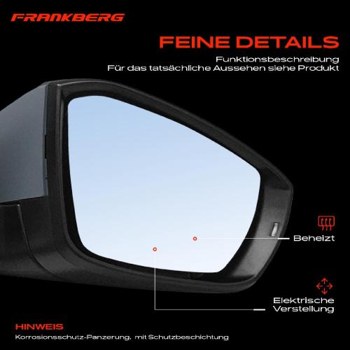 Frankberg 1x Außenspiegel Rechts für Skoda Octavia III 5E3 NL3 NR3 5E5 5E6 2012-2020 Bild Frankberg 1x Außenspiegel Rechts für Skoda Octavia III 5E3 NL3 NR3 5E5 5E6 2012-2020
