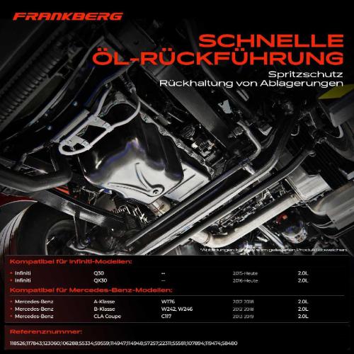 Frankberg 1x Ölwanne Motorölwanne für Mercedes-Benz W176 W242 W246 C117 Infiniti Q30 2.0L Bild Frankberg 1x Ölwanne Motorölwanne für Mercedes-Benz W176 W242 W246 C117 Infiniti Q30 2.0L