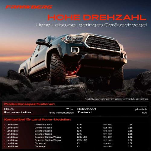 1x Servopumpe hydraulisch für Land Rover Defender LD L316 Discovery LJ 2.5L Bild 1x Servopumpe hydraulisch für Land Rover Defender LD L316 Discovery LJ 2.5L