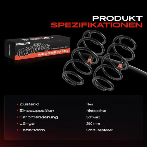 2x Fahrwerksfeder Hinterachse für Suzuki Swift IV FZ NZ 1.2L Bj ab 2010 Bild 2x Fahrwerksfeder Hinterachse für Suzuki Swift IV FZ NZ 1.2L Bj ab 2010