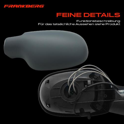 Frankberg 1x Außenspiegel Rechts für Renault Megane I BA0/1 EA0/1 DA0/1 KA0/1 LA0/1 1995-2008 Bild Frankberg 1x Außenspiegel Rechts für Renault Megane I BA0/1 EA0/1 DA0/1 KA0/1 LA0/1 1995-2008
