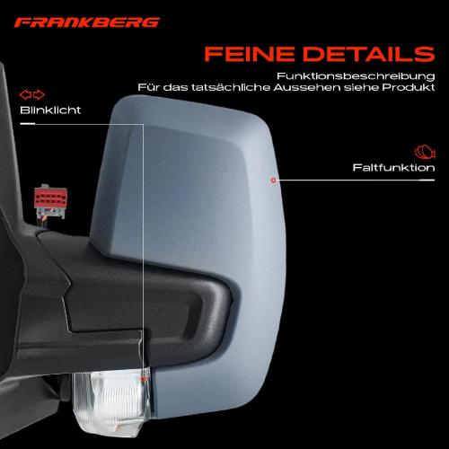 Frankberg 1x Außenspiegel Links für Ford Tourneo V362 F3 Transit V362 FY FZ Bj ab 2012 Bild Frankberg 1x Außenspiegel Links für Ford Tourneo V362 F3 Transit V362 FY FZ Bj ab 2012