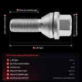 5x Radschraube für Volvo S60 S80 V60 V70 XC40 XC60 XC70 XC90