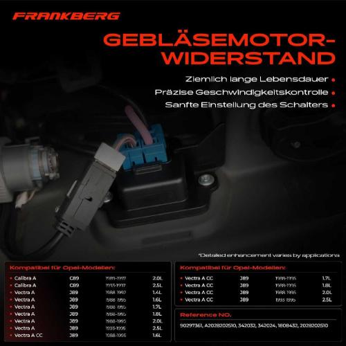 1x Widerstand Vorwiderstand Gebläsemotor für Opel Calibra A C89 Vectra A CC J89 Bild 1x Widerstand Vorwiderstand Gebläsemotor für Opel Calibra A C89 Vectra A CC J89