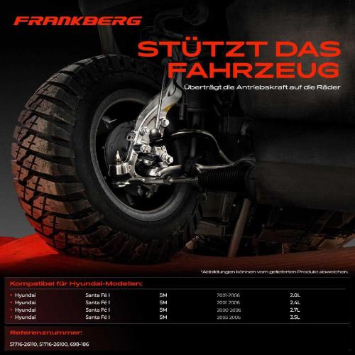 1x Achsschenkel Radaufhängung Vorderachse Rechts für Hyundai Santa Fé I SM 2001-2004 Bild 1x Achsschenkel Radaufhängung Vorderachse Rechts für Hyundai Santa Fé I SM 2001-2004