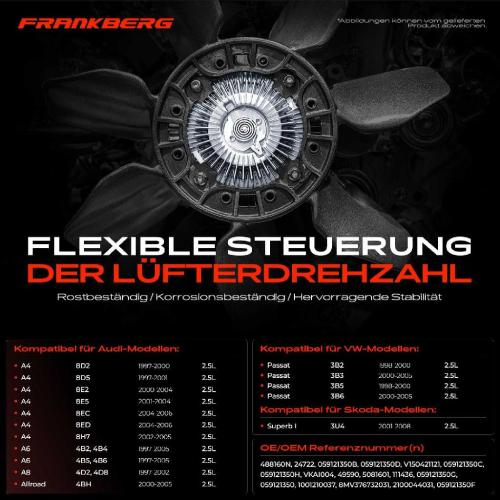 1x Lüfterkupplung Kühlerlüfte für VW Passat 3B Audi A4 B6 A6 C5 A8 Skoda Superb I Bild 1x Lüfterkupplung Kühlerlüfte für VW Passat 3B Audi A4 B6 A6 C5 A8 Skoda Superb I
