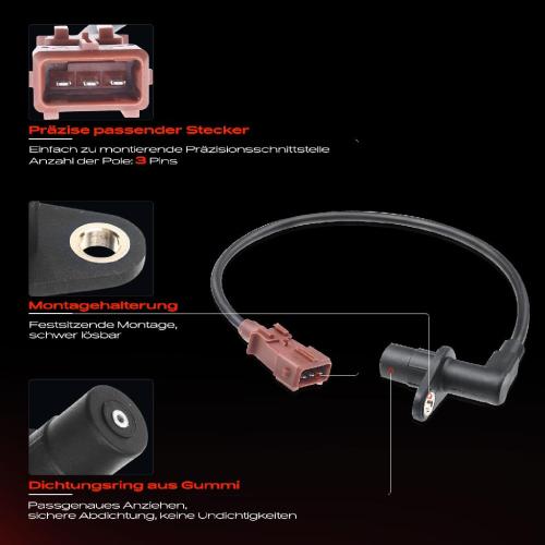 1x Kurbelwellensensor Impulsgeber für Citroën Xantia AX BX Fiat Ducato Peugeot 205 207 306 307 Bild 1x Kurbelwellensensor Impulsgeber für Citroën Xantia AX BX Fiat Ducato Peugeot 205 207 306 307