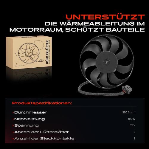 1x Motorkühller Einfachlüfter ohne Kühlerlüfterrahmen VW Golf IV 1J Bora Audi A3 TT Seat Leon Bild 1x Motorkühller Einfachlüfter ohne Kühlerlüfterrahmen VW Golf IV 1J Bora Audi A3 TT Seat Leon