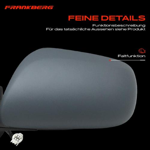 Frankberg 1x Außenspiegel Links für Toyota Yaris P9 1.0L 1.3L 1.4L 1.8L 2006-2012 Bild Frankberg 1x Außenspiegel Links für Toyota Yaris P9 1.0L 1.3L 1.4L 1.8L 2006-2012