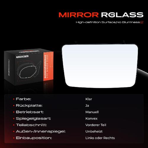 1x Spiegelglas Außenspiegel Links oder Rechts für Citroën Jumper Bus Fiat Ducato Bild 1x Spiegelglas Außenspiegel Links oder Rechts für Citroën Jumper Bus Fiat Ducato