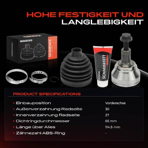 1x Antriebswelle Gelenksatz Vorderachse für Mercedes-Benz W176 W242 W246 C117 X117 X156 Bild 1x Antriebswelle Gelenksatz Vorderachse für Mercedes-Benz W176 W242 W246 C117 X117 X156