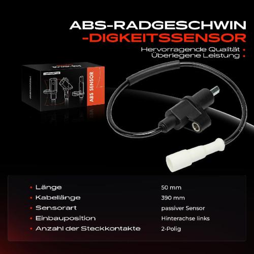 1x ABS Sensor Hinterachse links für Daewoo Nubira J100 Nubira Stufenheck J200 Nubira Wagon J100 J200 Bild 1x ABS Sensor Hinterachse links für Daewoo Nubira J100 Nubira Stufenheck J200 Nubira Wagon J100 J200