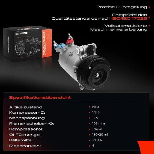 1x Klimakompressor für Ford Mondeo 4 BA7 Galaxy S-Max Volvo S60 S80 V70 XC60 Bild 1x Klimakompressor für Ford Mondeo 4 BA7 Galaxy S-Max Volvo S60 S80 V70 XC60