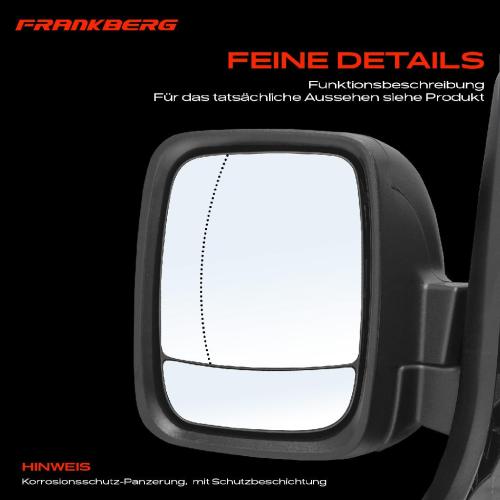 Frankberg 1x Außenspiegel Links für Opel Vivaro Combi Pritsche/Fahrgestell Fiat Nissan Renault Bild Frankberg 1x Außenspiegel Links für Opel Vivaro Combi Pritsche/Fahrgestell Fiat Nissan Renault