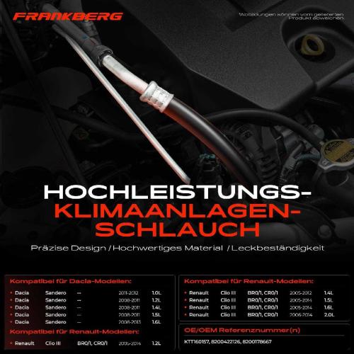1x Hochdruckleitung Klimaanlage für Dacia Sandero Renault Clio 3 Modus Bild 1x Hochdruckleitung Klimaanlage für Dacia Sandero Renault Clio 3 Modus