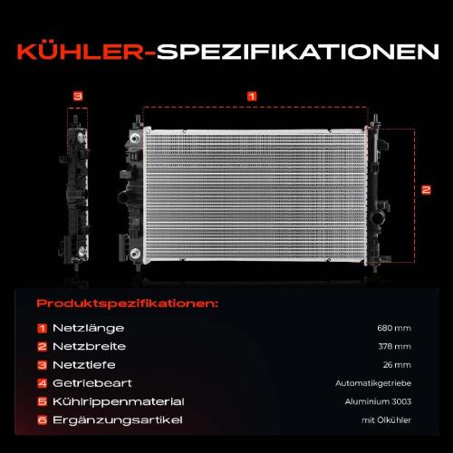 Frankberg 1x Kühler Wasserkühler Motorkühler für Opel Insignia A Stufenheck G09 2014-2017 Bild Frankberg 1x Kühler Wasserkühler Motorkühler für Opel Insignia A Stufenheck G09 2014-2017