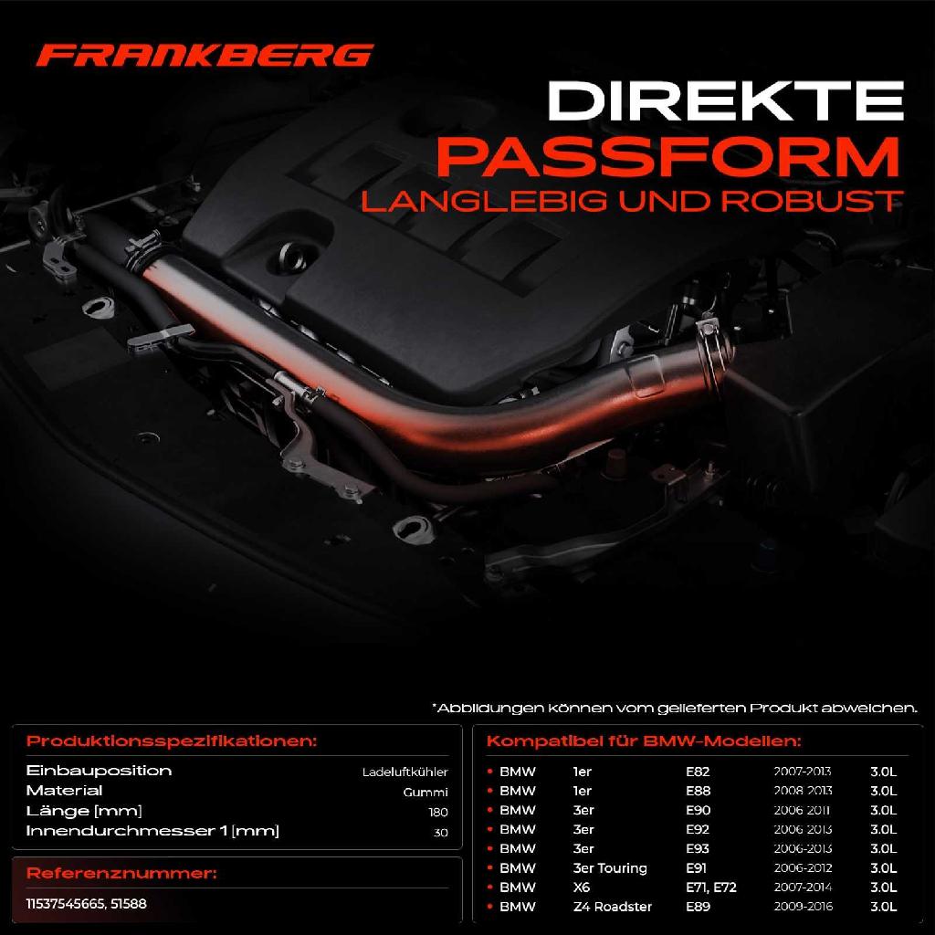 1x Kühlerschlauch Turboschlauch für BMW 1er Cabriolet E88 1er Coupe E82 3er E90 E93 E92 E91 E71 E72 E89