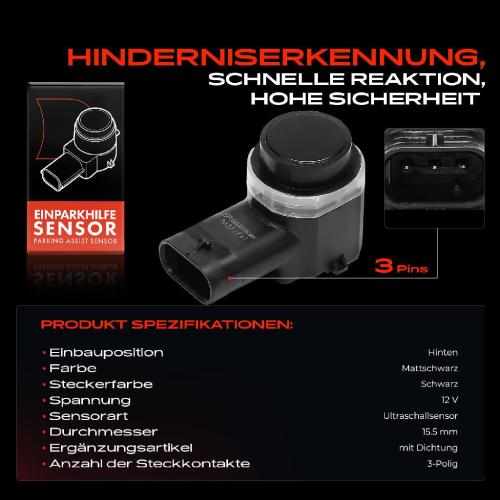 Frankberg 1x Parksensor PDC Sensor Hinten für Audi Q7 4LB TT BMW X3 E83 Volvo S80 XC60 Bild Frankberg 1x Parksensor PDC Sensor Hinten für Audi Q7 4LB TT BMW X3 E83 Volvo S80 XC60