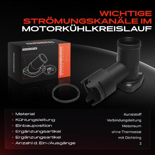 1x Kühlmittelflansch Wasserauslass für VW Passat 3C Touareg Audi Q7 Skoda Superb Bild 1x Kühlmittelflansch Wasserauslass für VW Passat 3C Touareg Audi Q7 Skoda Superb